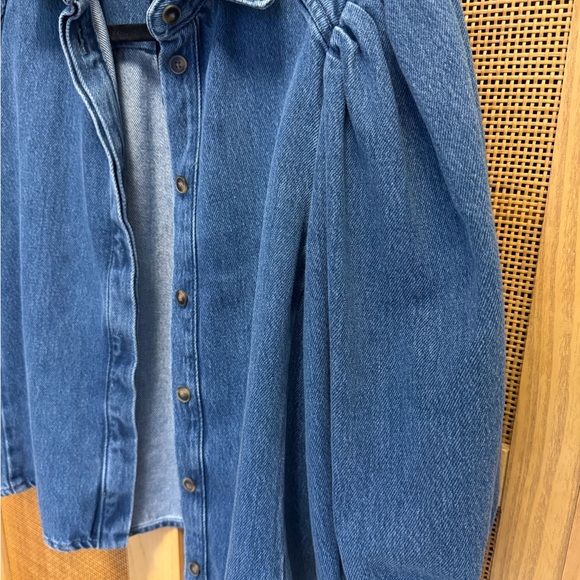 Zara ZW Collection Denim Blouse size medium - Picture 5 of 7